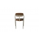 Fauteuil de bureau Riviera en hévéa et inox