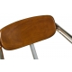 Fauteuil de bureau Riviera en hévéa et inox