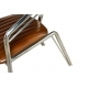 Fauteuil de bureau Riviera en hévéa et inox