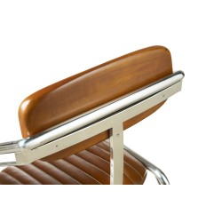 Fauteuil de bureau Riviera en hévéa et inox