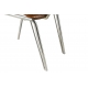 Fauteuil de bureau Riviera en hévéa et inox