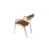 Fauteuil de bureau Riviera en hévéa et inox