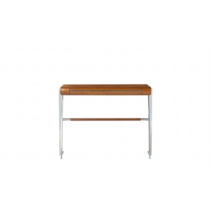 Trocadero console table in rubberwood and stainless steel