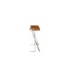 Trocadero console table in rubberwood and stainless steel