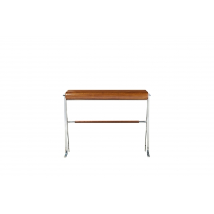 Trocadero console table in rubberwood and stainless steel