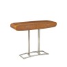 Riviera console in rubberwood and stainless steel