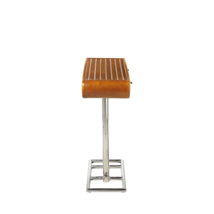 Riviera console in rubberwood and stainless steel