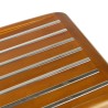 Riviera console in rubberwood and stainless steel