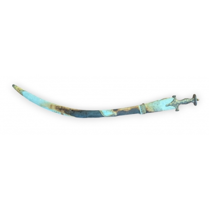 Sabre Talwar lame damasquinée