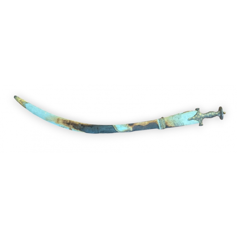 Sabre Talwar lame damasquinée