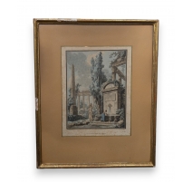 Gravure "Fontaine" par LE BARBIER