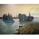 Tableau "Pêcheur" signé R. GUILLOTEAU