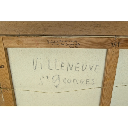 Tableau \"Villeneuve St. Georges\" signé BOUQUET 63