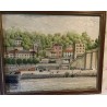 Tableau \"Villeneuve St. Georges\" signé BOUQUET 63