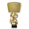  Lampe "2 sphères" dorée sur socle en sur  Moinat SA  - Antiquités décoration