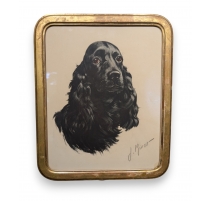 Gravure "Chien" par RIVET