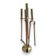 Lot d'outils de cheminée en laiton