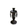 Candlestick, 1 candleholder, in black glass, by  Moinat SA  - Antiques and home décor