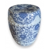 Tabouret chinois en porcelaine bleu-blanc