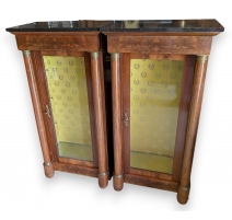 Paire de vitrines Empire