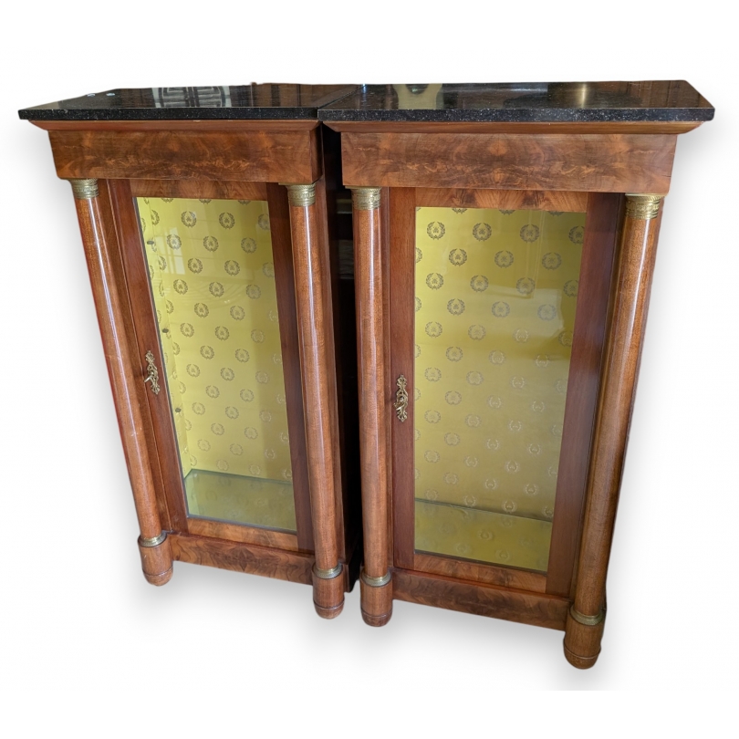 Paire de vitrines Empire