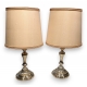 Paire de lampes en bronze argenté