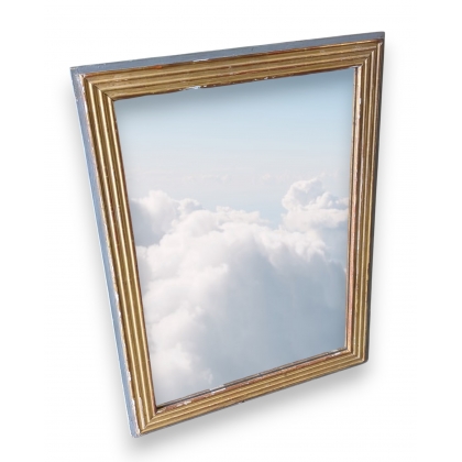Miroir rectangulaire doté et gris