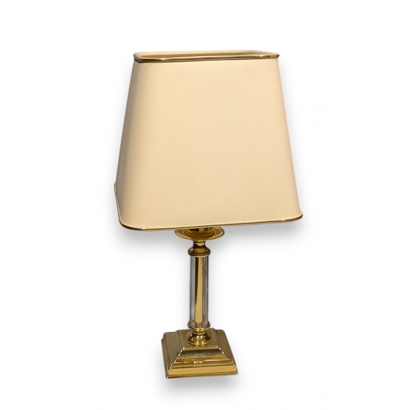 Lampe en laiton et verre