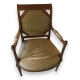 Fauteuil Directoire, tissus vert