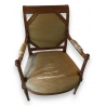 Fauteuil Directoire, tissus vert