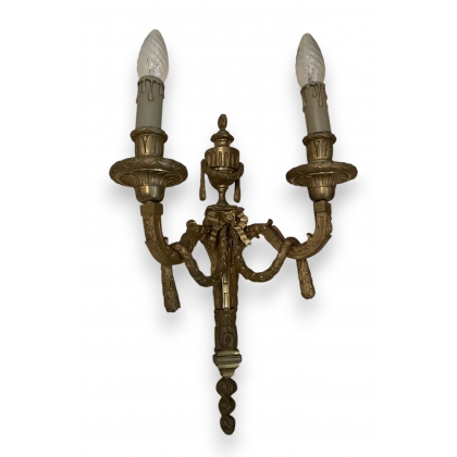 Paire d\'appliques Louis XVI en bronze doré