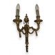 Paire d'appliques Louis XVI en bronze doré