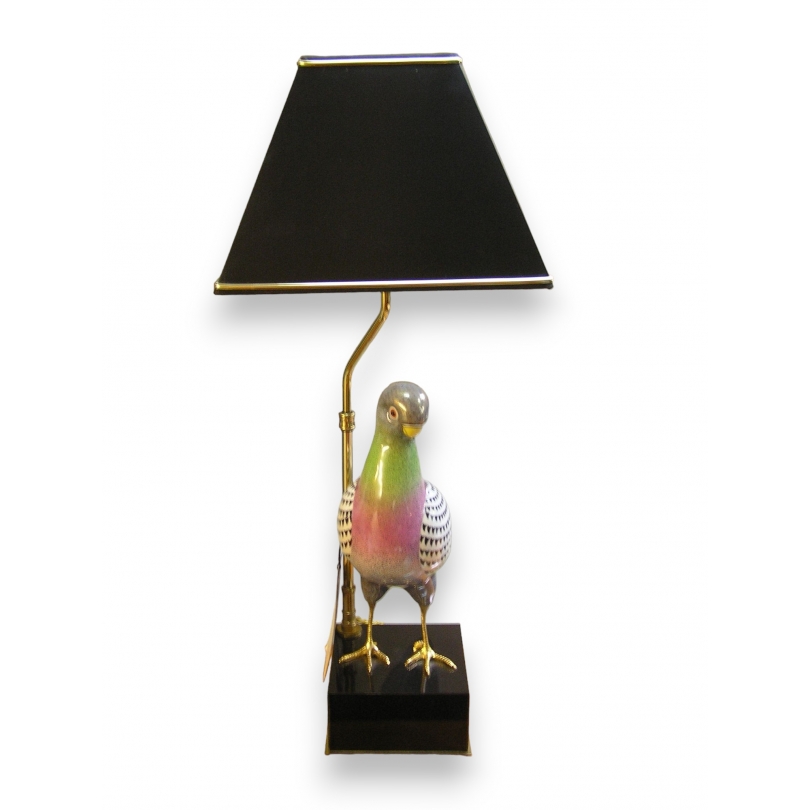  Lampe "Pigeon" en porcelaine, socle sur  Moinat SA  - Antiquités décoration