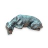 Chien couché en galvanoplastie