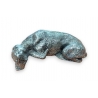 Chien couché en galvanoplastie