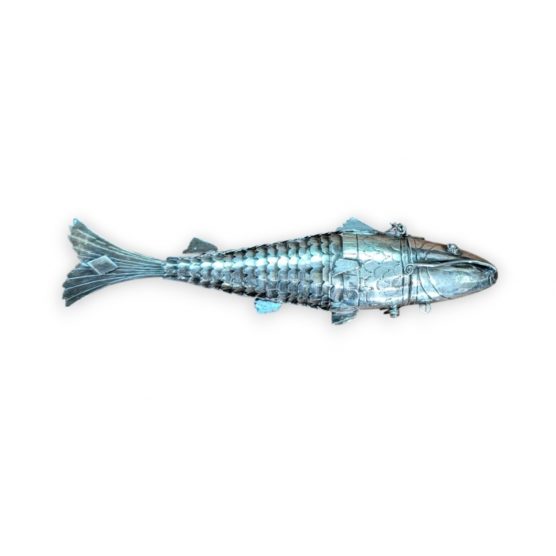 Poisson articulé en argent