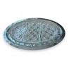 Plat ovale en inox avec raviers en cristal
