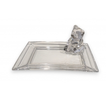 Plat rectangulaire Ours en verre Nachtmann