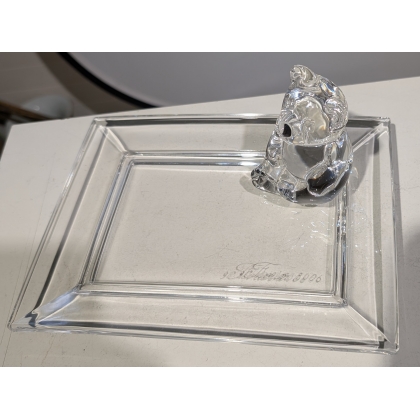 Plat rectangulaire Ours en verre Nachtmann