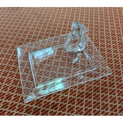 Plat rectangulaire Ours en verre Nachtmann