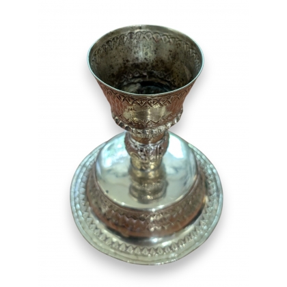 Persian silver candle holder