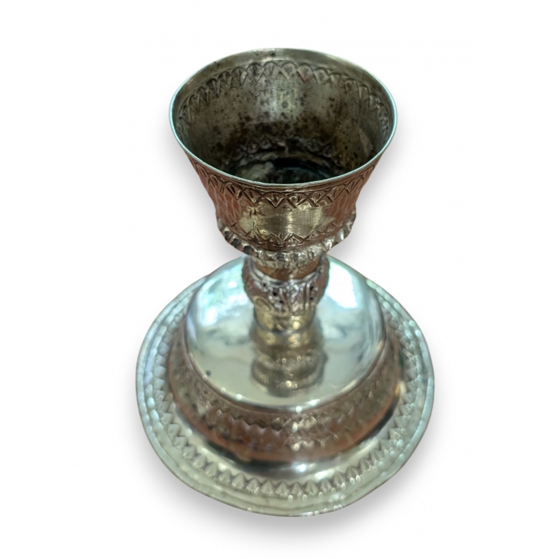 Persian silver candle holder
