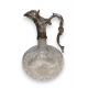 Carafe en cristal taillé avec monture en argent
