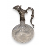 Carafe en cristal taillé avec monture en argent