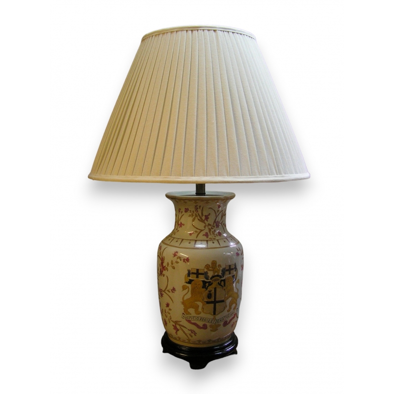  Lampe, modèle Léon, en porcelaine avec sur  Moinat SA  - Antiquités décoration