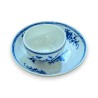 Bol et sous-tasse en porcelaine bleu-blanc