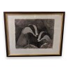 Gravure "Couple de blaireaux" signée COSANDEY