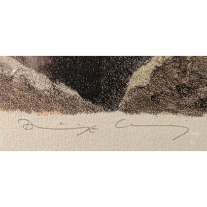 Gravure "Couple de blaireaux" signée COSANDEY
