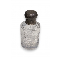Flacon en cristal, bouchon en argent
