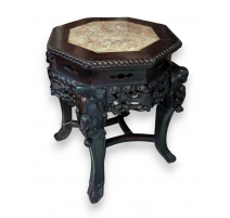 Table d'appoint chinoise dessus marbre